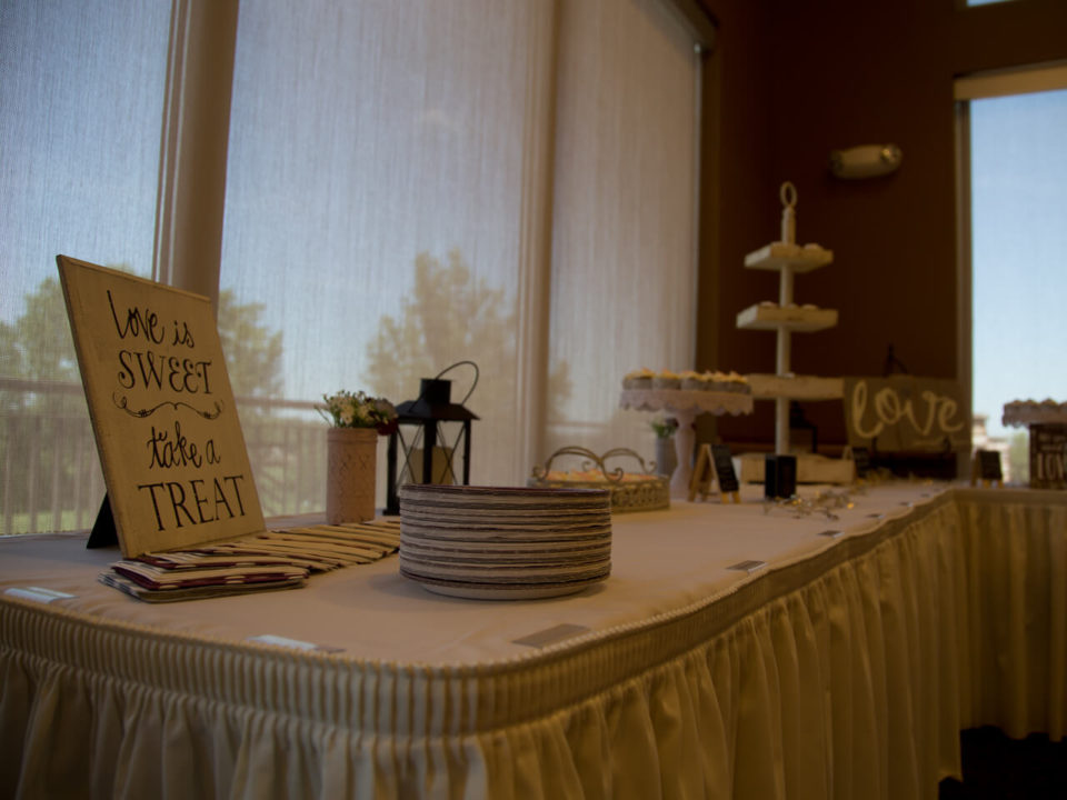 Dessert table for a wedding reception