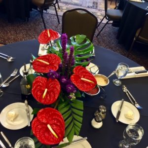 Table setting at Boulders Event Center in Denison