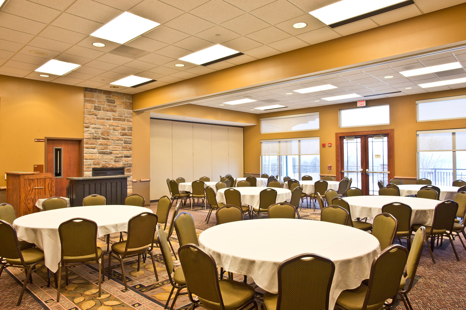 Rotary Room with tables set up